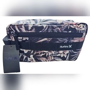 Hurley Floral Cosmetic Bag - Black and Pink